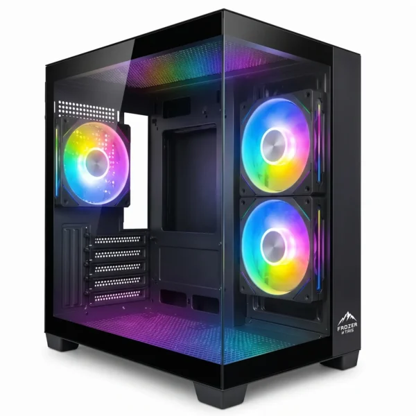 Frozer TANK-100 Black Gaming Case-Dual Tempered Glass