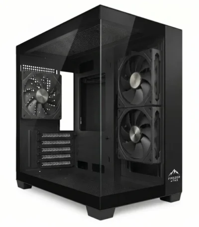 Frozer TANK-100 Black Gaming Case-Dual Tempered Glass