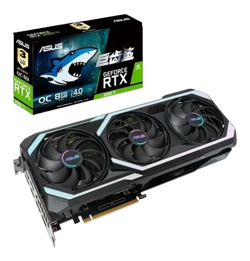 ASUS GeForce RTX 3060 Ti Megalodon OC 8GB Graphics Card – USED The ASUS GeForce RTX 3060 Ti Megalodon OC 8GB Graphics Card – USED delivers flagship-class 1080p and outstanding 1440p gaming performance. Based on NVIDIA’s Ampere architecture, it features 4864 CUDA cores, 8GB GDDR6 memory, advanced Ray Tracing, NVIDIA DLSS, and factory-overclocked performance for demanding games and creative workloads. ASUS RTX 3060 Ti specifications include PCIe 4.0 support, 4864 CUDA cores, and 8GB GDDR6 memory. This used graphics card has been fully tested for stability and performance, making it an excellent upgrade for gamers, streamers, video editors, and 3D creators seeking premium performance at a more affordable price. NVIDIA Ampere Architecture Experience powerful next-generation graphics. GPU Features NVIDIA Ampere Architecture 4864 CUDA Cores 2nd Generation RT Cores 3rd Generation Tensor Cores AI-Enhanced Gaming Performance The RTX 3060 Ti provides smooth gameplay, advanced AI acceleration, and excellent efficiency for modern gaming and creative applications. 8GB GDDR6 Memory High-speed graphics performance. Memory Features 8GB GDDR6 VRAM 256-Bit Memory Interface 14 Gbps Memory Speed High Memory Bandwidth Optimized for 1080p & 1440p Gaming The fast GDDR6 memory delivers smooth frame rates and rapid texture loading in today’s demanding games. Advanced Triple-Fan Cooling Efficient thermal performance. Cooling Features Triple-Fan Cooling Design Large Aluminum Heatsink Multiple Heat Pipes Optimized Airflow Quiet Operation Under Load The advanced cooling solution maintains lower temperatures for stable gaming and rendering performance during extended sessions. Ray Tracing & DLSS Realistic visuals with AI acceleration. Graphics Features Real-Time Ray Tracing NVIDIA DLSS NVIDIA Reflex NVIDIA Broadcast AI Image Enhancement Enjoy realistic lighting, reflections, and significantly higher frame rates in supported games. Ideal for Content Creation Accelerate professional workloads. Creator Features Adobe Premiere Pro DaVinci Resolve Blender OBS Studio NVIDIA Studio Drivers The RTX 3060 Ti accelerates video editing, 3D rendering, streaming, and AI-assisted creative applications. Used Card Quality Check Every used graphics card is thoroughly tested before sale. Testing Includes GPU Stress Test Temperature Verification Fan Performance Check Display Output Test Gaming Stability Test This helps ensure reliable operation before delivery. Perfect For Counter-Strike 2 Valorant PUBG GTA V Enhanced Cyberpunk 2077 Forza Horizon 5 Call of Duty: Warzone Fortnite Adobe Premiere Pro Blender DaVinci Resolve Specifications Brand: ASUS Model: GeForce RTX 3060 Ti Megalodon OC Condition: Used GPU: NVIDIA GeForce RTX 3060 Ti Architecture: NVIDIA Ampere CUDA Cores: 4864 Memory: 8GB GDDR6 Memory Speed: 14 Gbps Memory Interface: 256-Bit Bus Interface: PCI Express 4.0 Boost Clock: Factory Overclocked (OC Edition) Cooling: Triple-Fan Cooling System Outputs: HDMI 2.1 & DisplayPort 1.4a Maximum Resolution: 7680 × 4320 (8K) Recommended PSU: 650W–750W Power Connector: 1 × 8-Pin (varies by PCB revision) OpenGL: 4.6 Maximum Displays: 4 Why Choose ASUS RTX 3060 Ti Megalodon OC – USED? Excellent 1080p Ultra & 1440p Gaming Performance NVIDIA Ampere Architecture 8GB High-Speed GDDR6 Memory Factory Overclocked Performance Ray Tracing & DLSS Support Efficient Triple-Fan Cooling Ideal for Gaming, Streaming & Content Creation Fully Tested Used Graphics Card