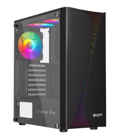 BOOST CHEETAH PRO GAMING PC CASE WHITE WITH 3 RGB FAN