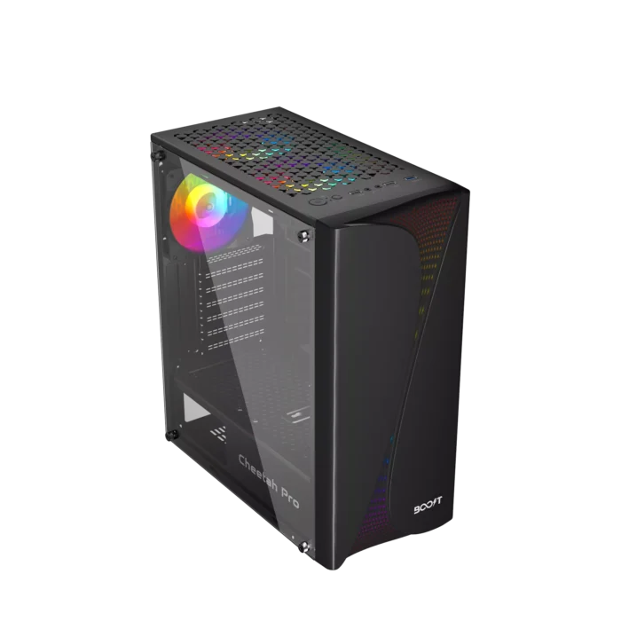 BOOST CHEETAH PRO GAMING PC CASE WHITE WITH 3 RGB FAN
